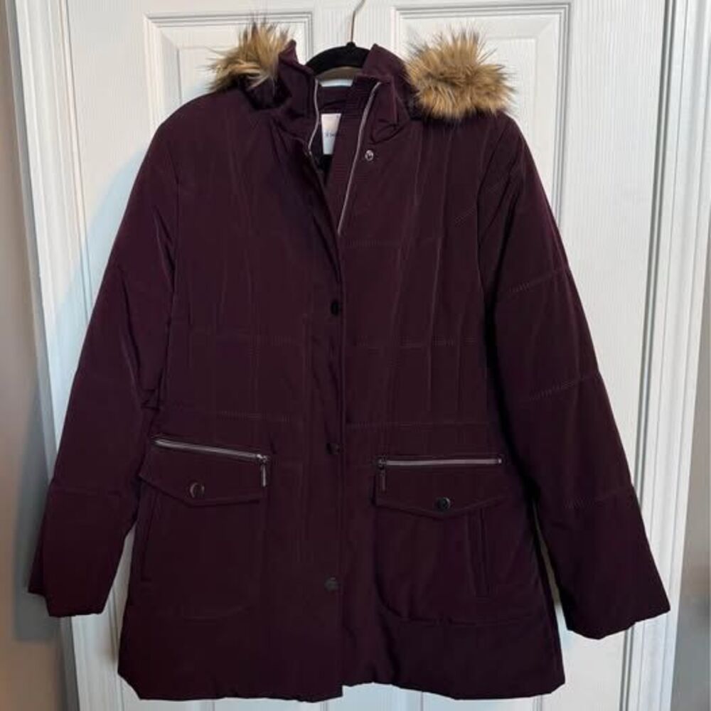 Croft & Barrow Coat Size L NWOT Removable Hood